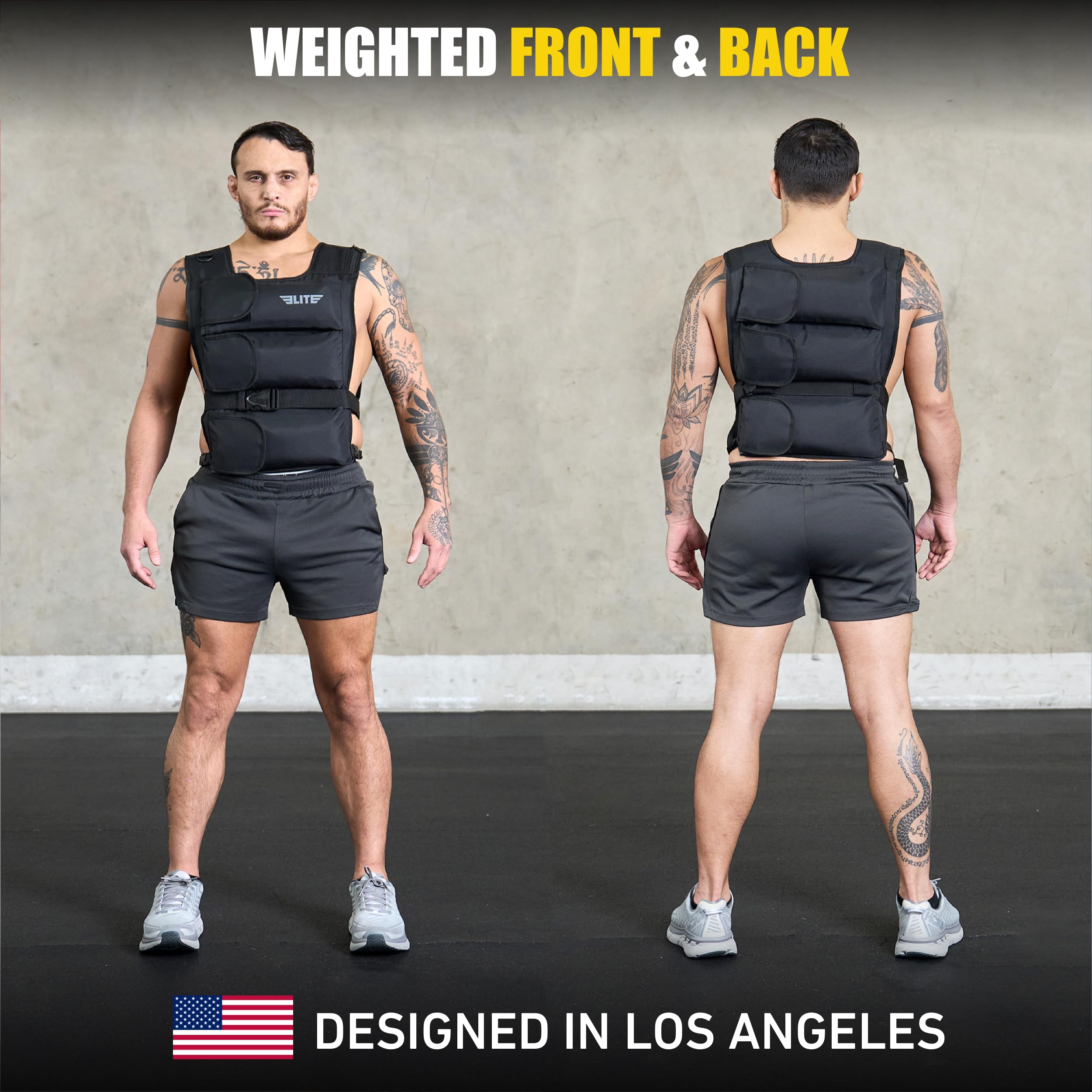 Elite Sports Weighted Vest for Men & Women, 4lb/8lb/12lb/16lb/20lb/24lb Reflective Adjustable Weight Vest Workout, Exercise, Running, Weight Loss & Strength Training (UN-FILLED) - Image 5