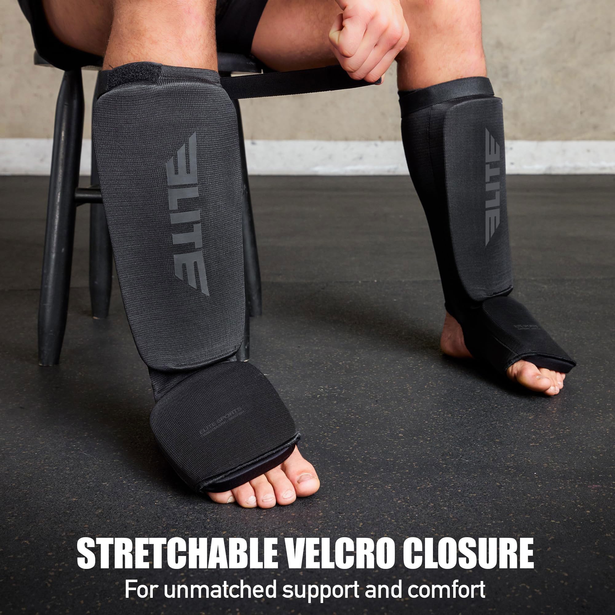 MMA Shin Pads for Muay Thai and Kickboxing, Protective Shin Guards with Instep Guard for Sparring and Training, for Adults, Kids, and Youth - Image 6